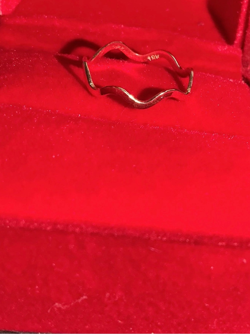 NWT 18K Solid Gold Peruvian Minimalist Wave Ring 6